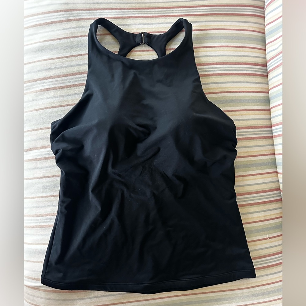Athleta Black Racerback Swim Top